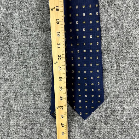 Gianfranco Ruffini Tie Mens Blue Silk USA 56" long 3.75" wide Designer - Picture 7 of 9